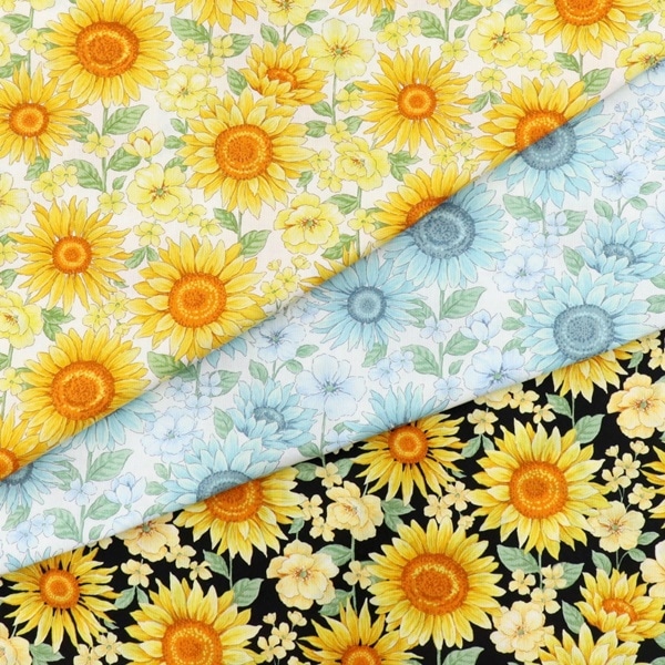 生地 ひまわり柄さらっとピケプリント 850465 | 手芸センタードリーム
