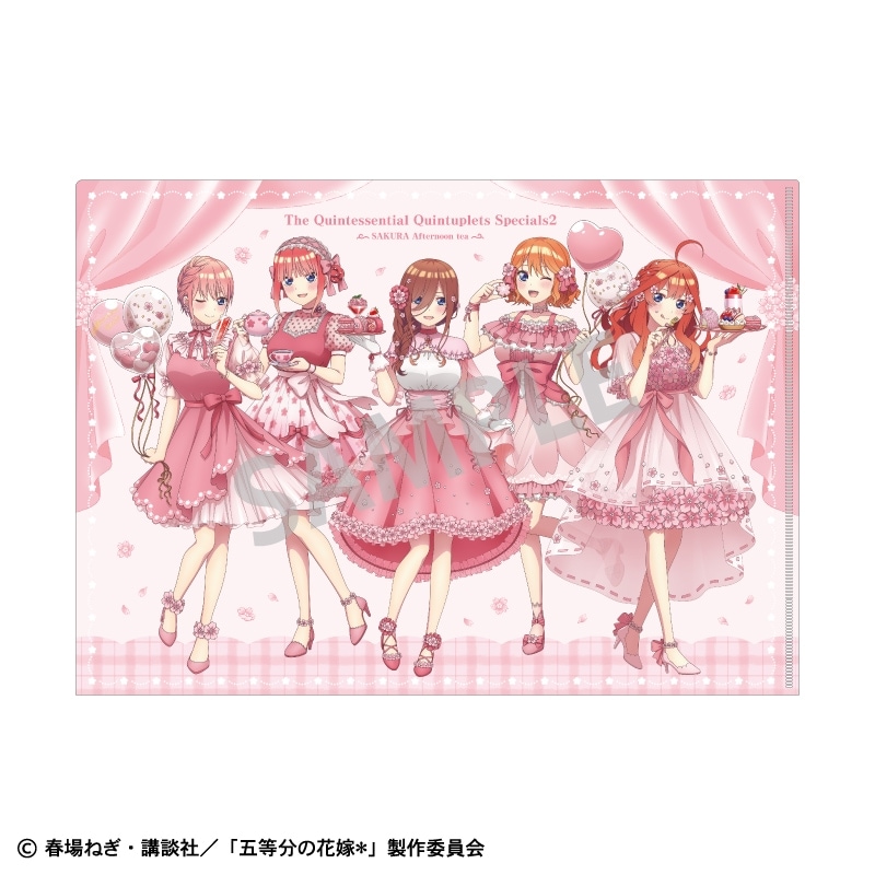 五等分の花嫁＊ A4シングルクリアファイル＿集合／桜アフタヌーンティー