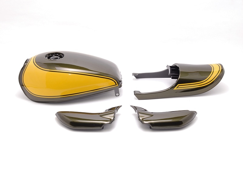 ゼファー750 Z2タイプスチールタンクセット(エアプレーンキャップ仕様