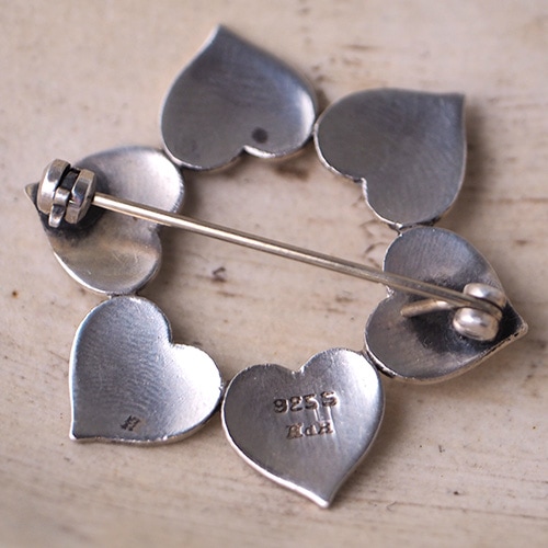 HANS HANSEN ハンスハンセン シルバーハートブローチ