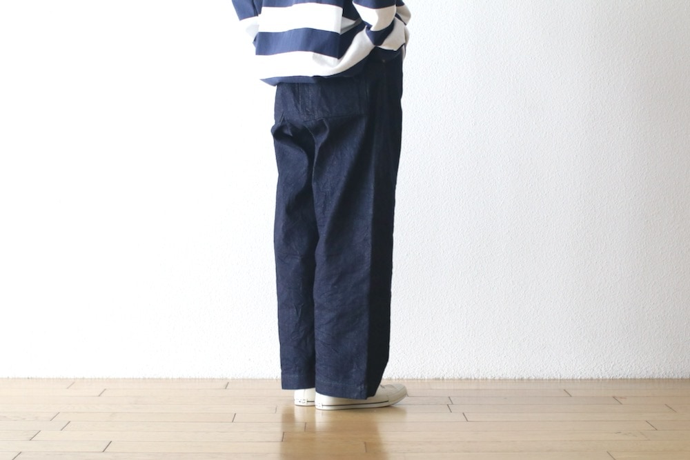 WOMEN'S】TOUJOURS（トゥジュー）“Back String Waist Overalls - 14OZ