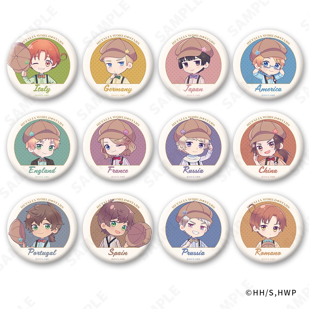 予約販売】ヘタリアWorld☆Stars トレーディング缶バッジ ～Suspenders