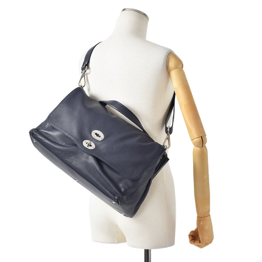 ZANELLATO ザネラート POSTINA L MARCAPUNTO ショルダーバッグ BLU