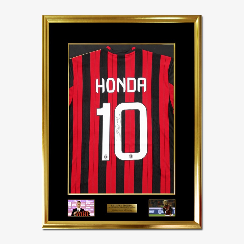 本田圭佑 直筆サイン入りACミラン13/14ホームユニフォーム 特製