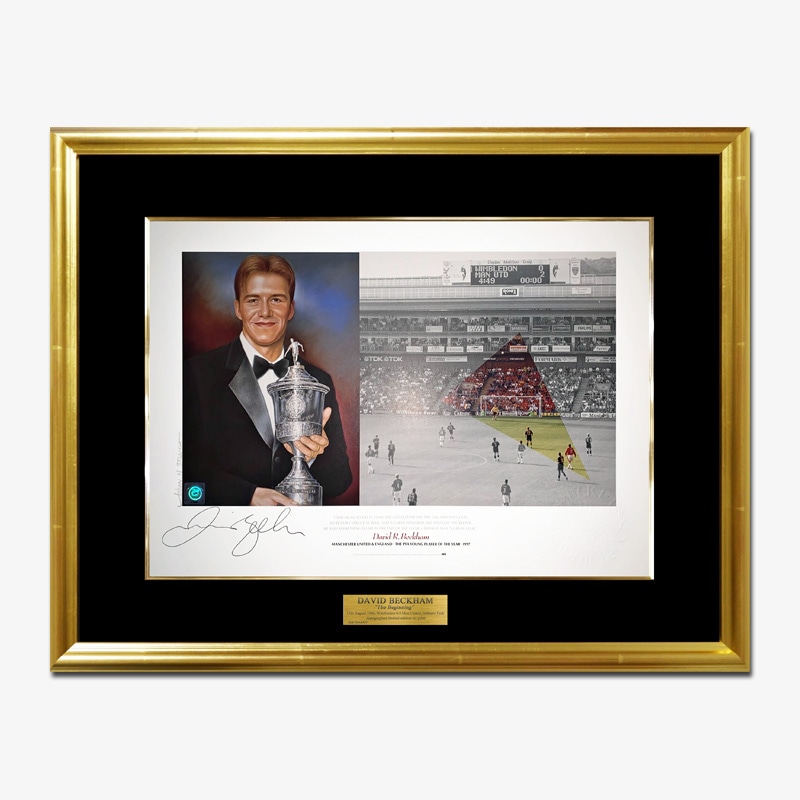 ベッカム直筆サイン入り96/97マンチェスターUアート | THE DUGOUT