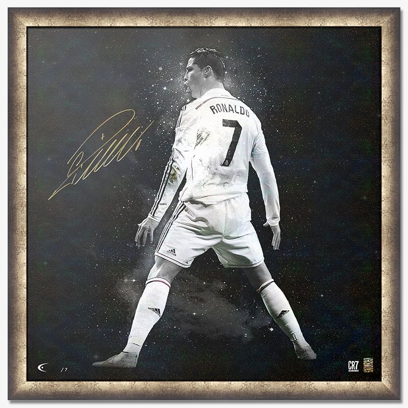 世界限定7枚] ロナウド直筆サイン入りグラフィックアート 