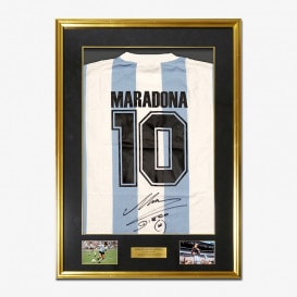 マラドーナ直筆サイン入りアルゼンチン代表1986フォト特製フレーム入り