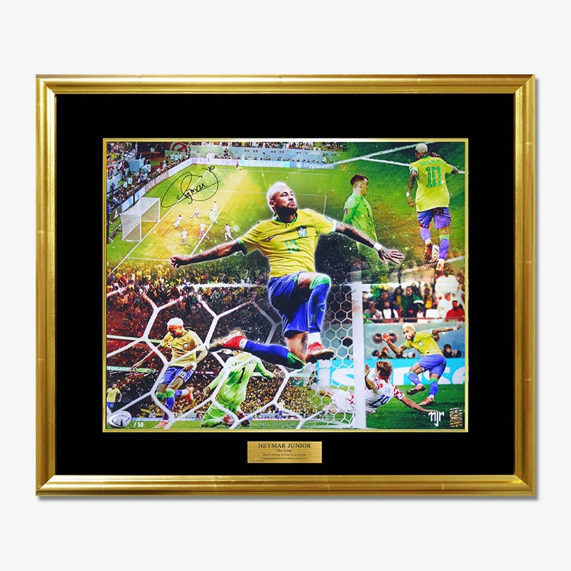 世界限定50枚] ネイマール直筆サイン入りグラフィックアート 