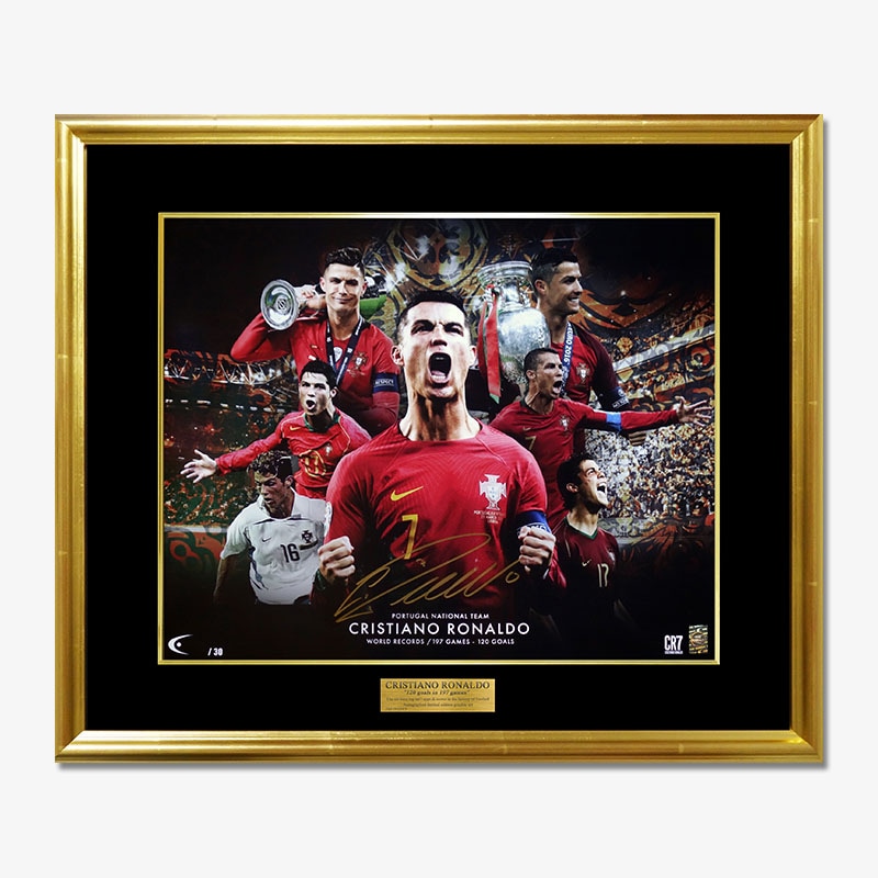 世界限定30枚] ロナウド直筆サイン入りグラフィックアート 