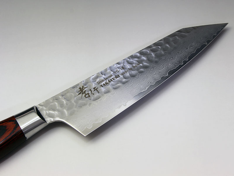 堺孝行 33層槌目ダマスカス 剣型三徳（切付三徳）160mm 【即日出荷品】