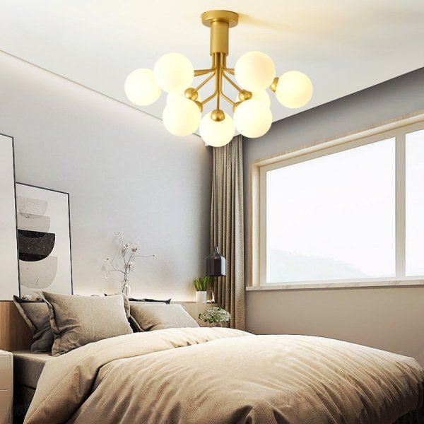 デザイン照明 バブルシャンデリア ブラックorゴールド（9／12／18灯