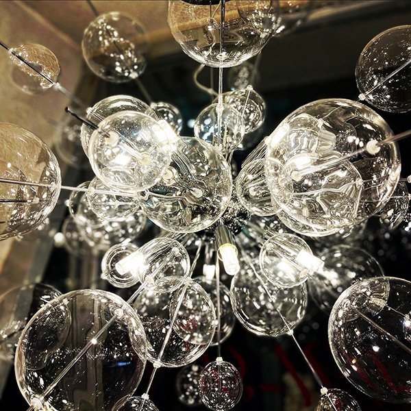 バブルシャンデリアLED12灯 シルバー（φ750mm） | EL JEWEL