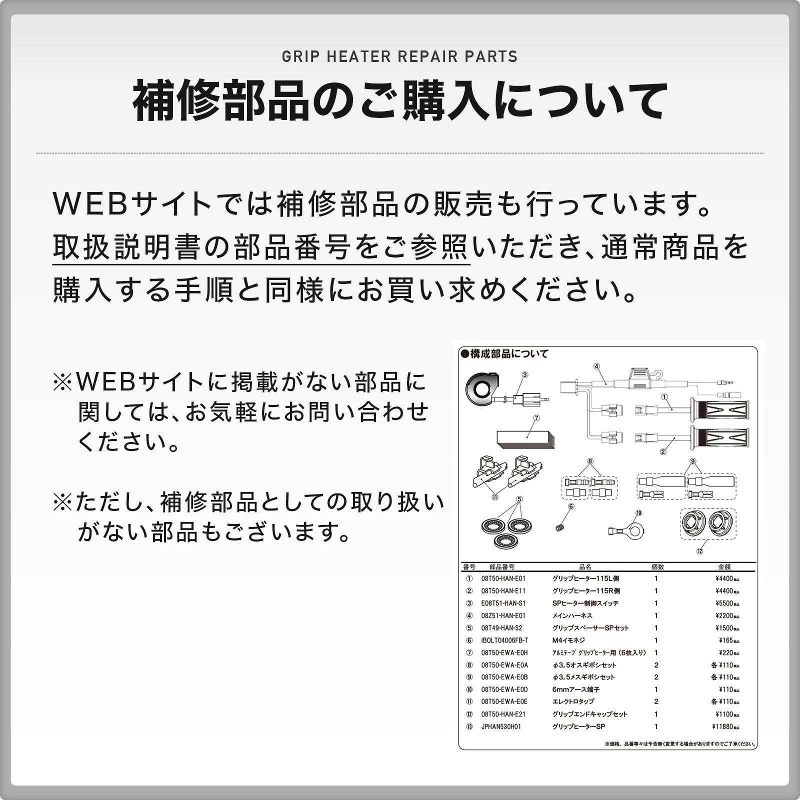 GROM JC92 JC75 JC61 FORZA Si グリップヒーターSP | エンデュランス