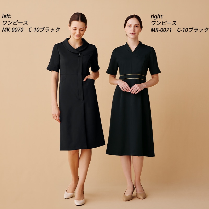 MICHEL KLEIN 丸襟膝下ワンピース MK0070