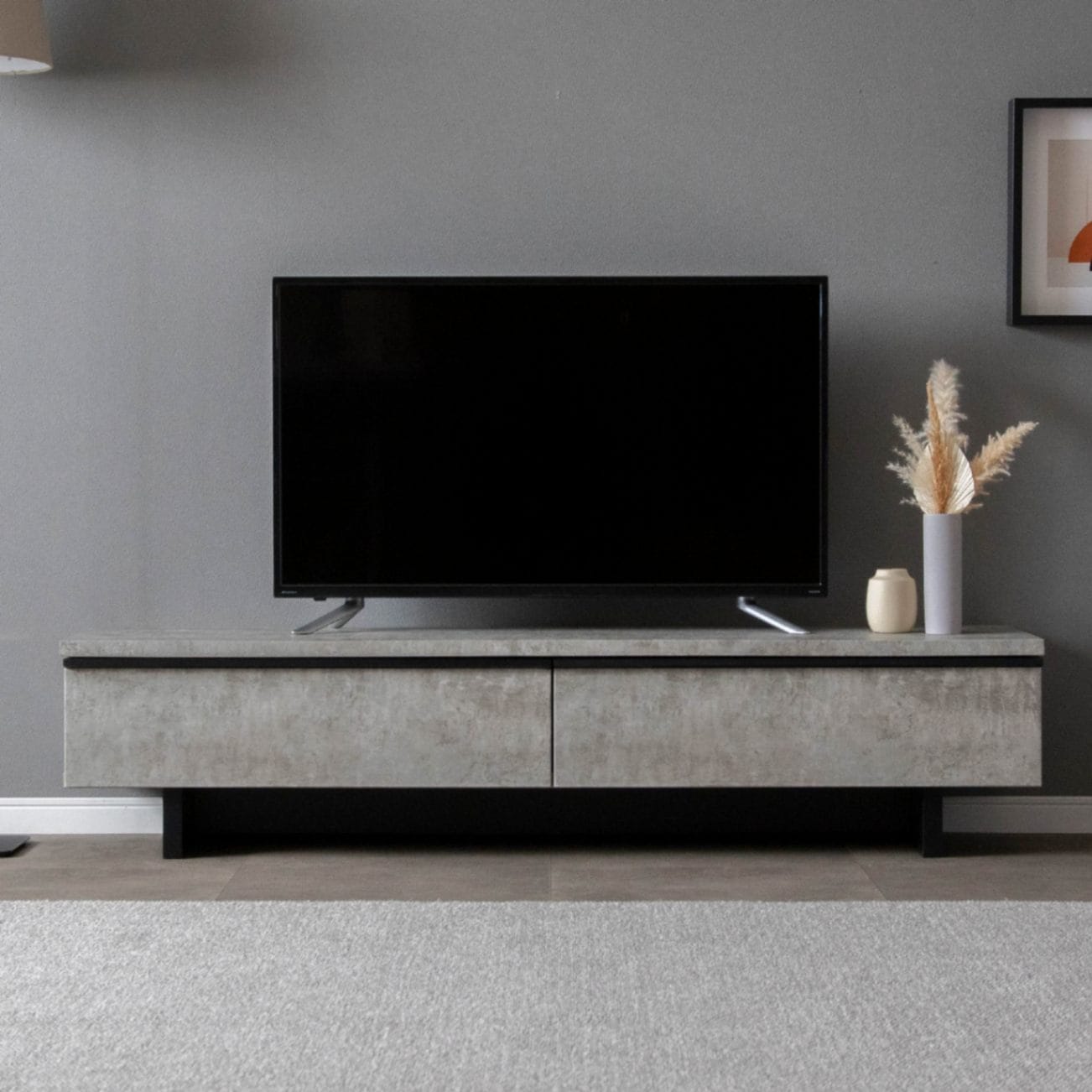 幅150］脚付きテレビ台 モダンTVボード ｜シンプルデザイン 半完成品