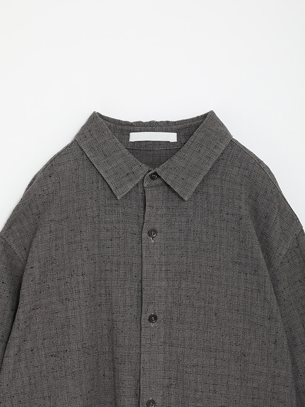evam eva｜cotton linen check shirt [men's]｜men's