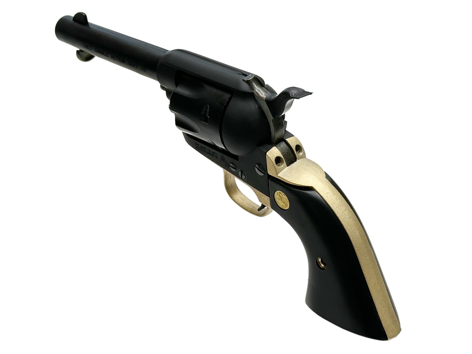 HWS 完成品モデルガン SAA.45 シビリアン ラバー&真鍮製グリップ