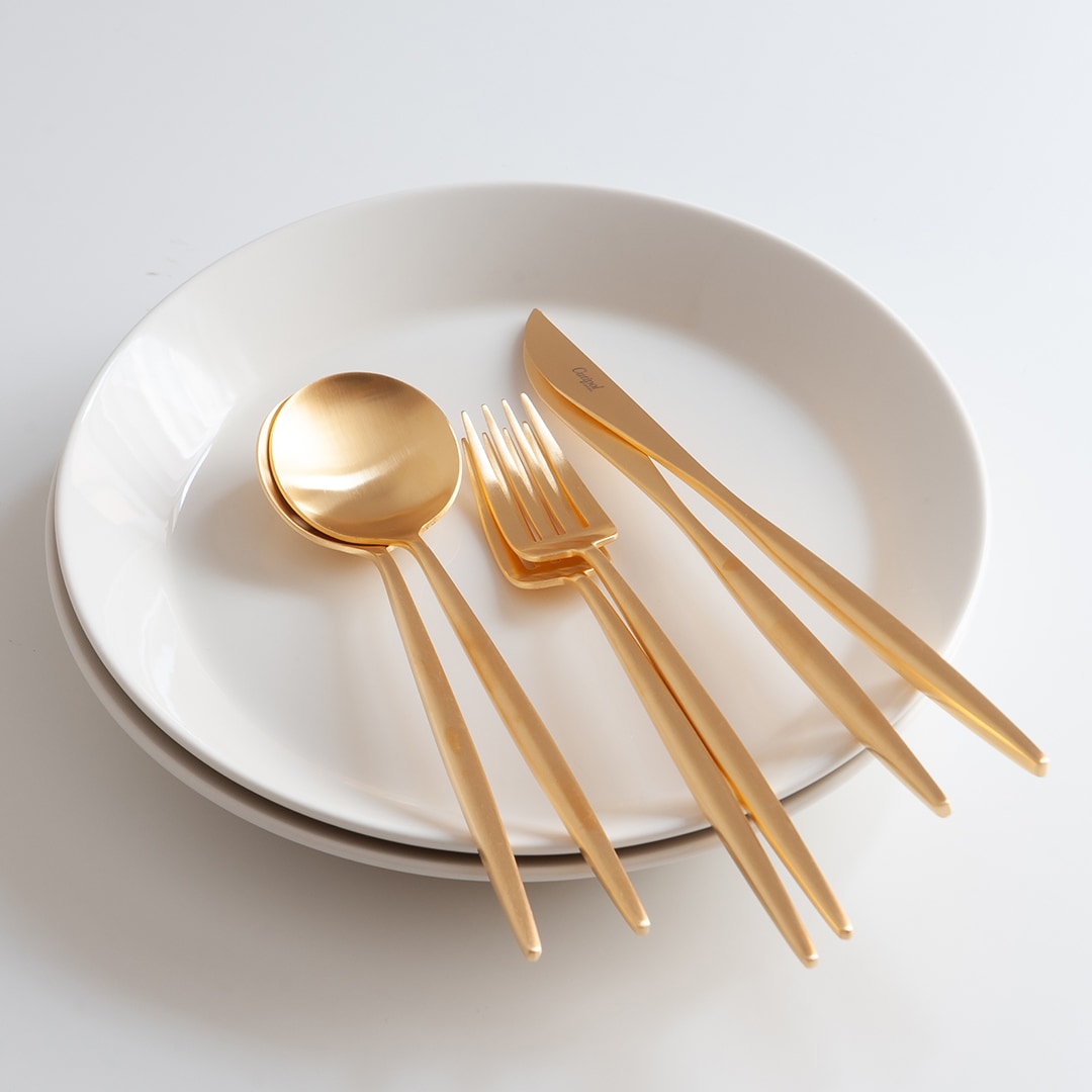 ムーン／MOON マットゴールド カトラリー（クチポール／Cutipol