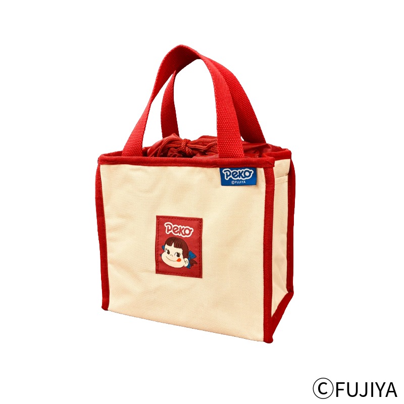 保冷保温機能付き ペコちゃん巾着型ランチバッグの通販｜不二家