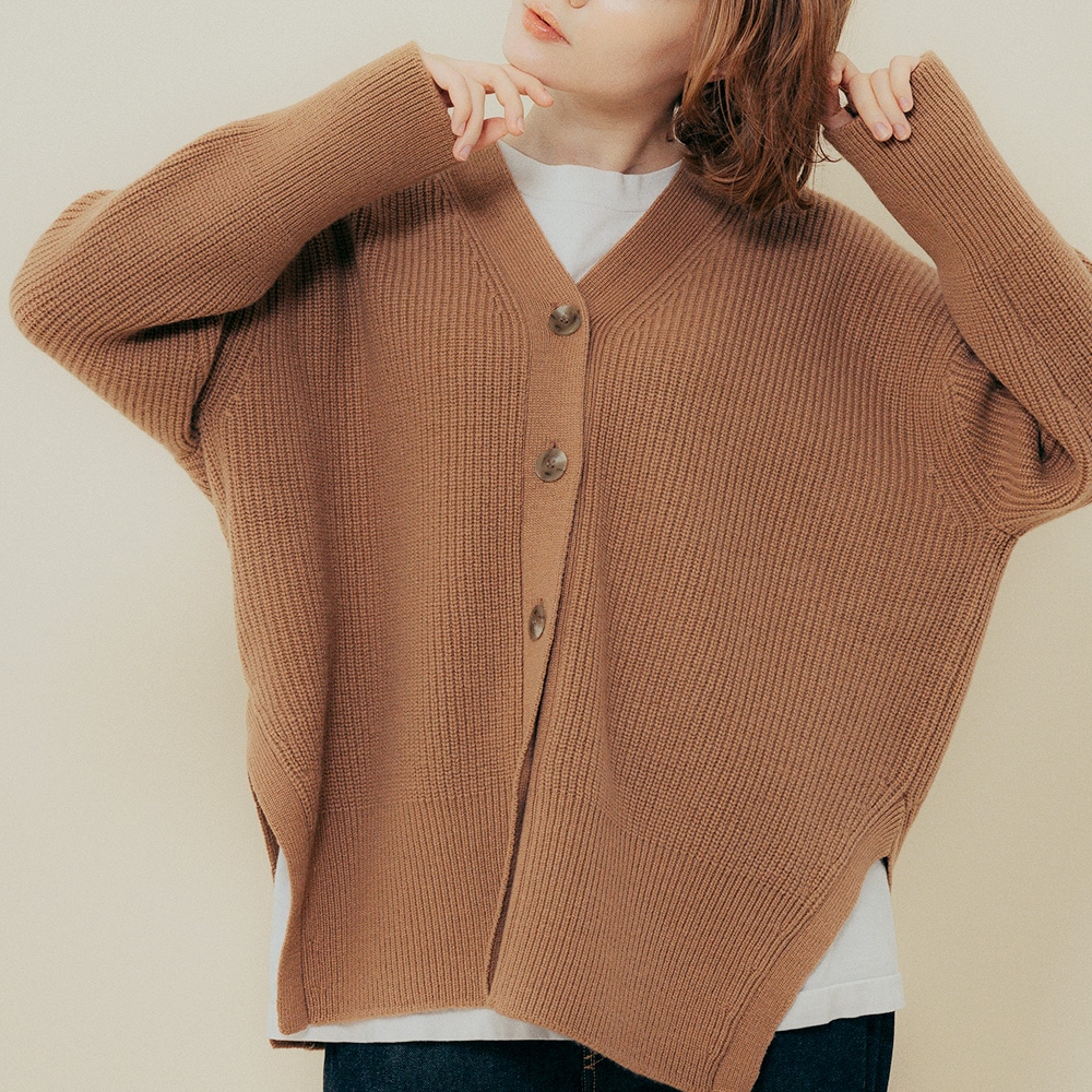 カシミヤ100％ イージーカーディガン | Material,Cashmere | FUKAKINET