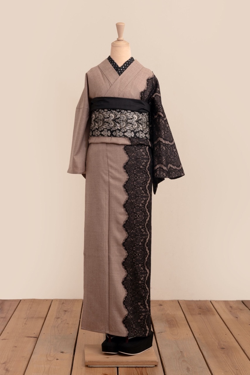 ウール(単衣)着物（葡萄（シロ）） SAK-WKM20181117 | さく研究所