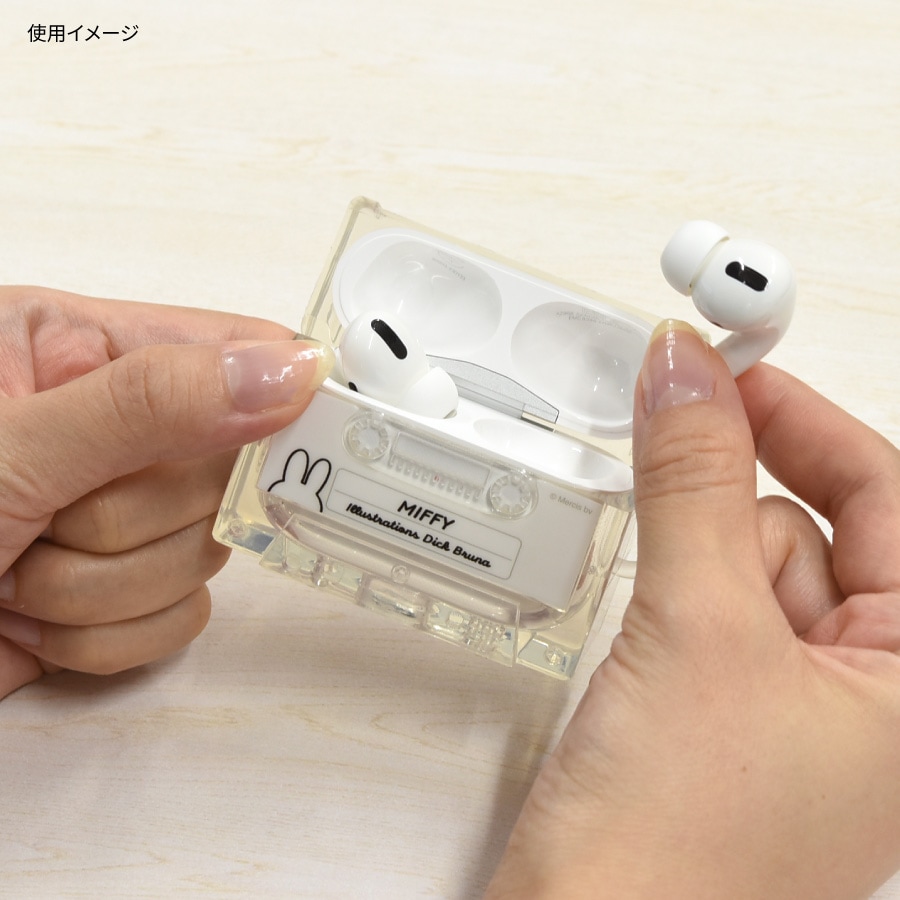 ミッフィー AirPods Pro(第2世代)/AirPods Pro 対応 カセットテープ型