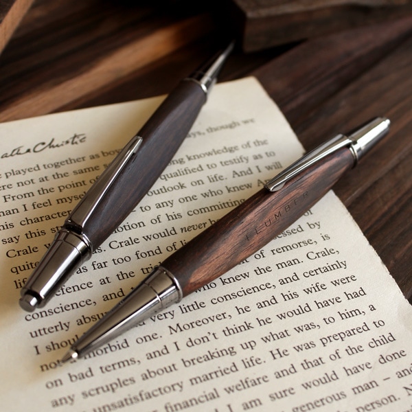 プレミアム】「TRIANGLE BODY MECHANICAL PENCIL（黒檀）」銘木を