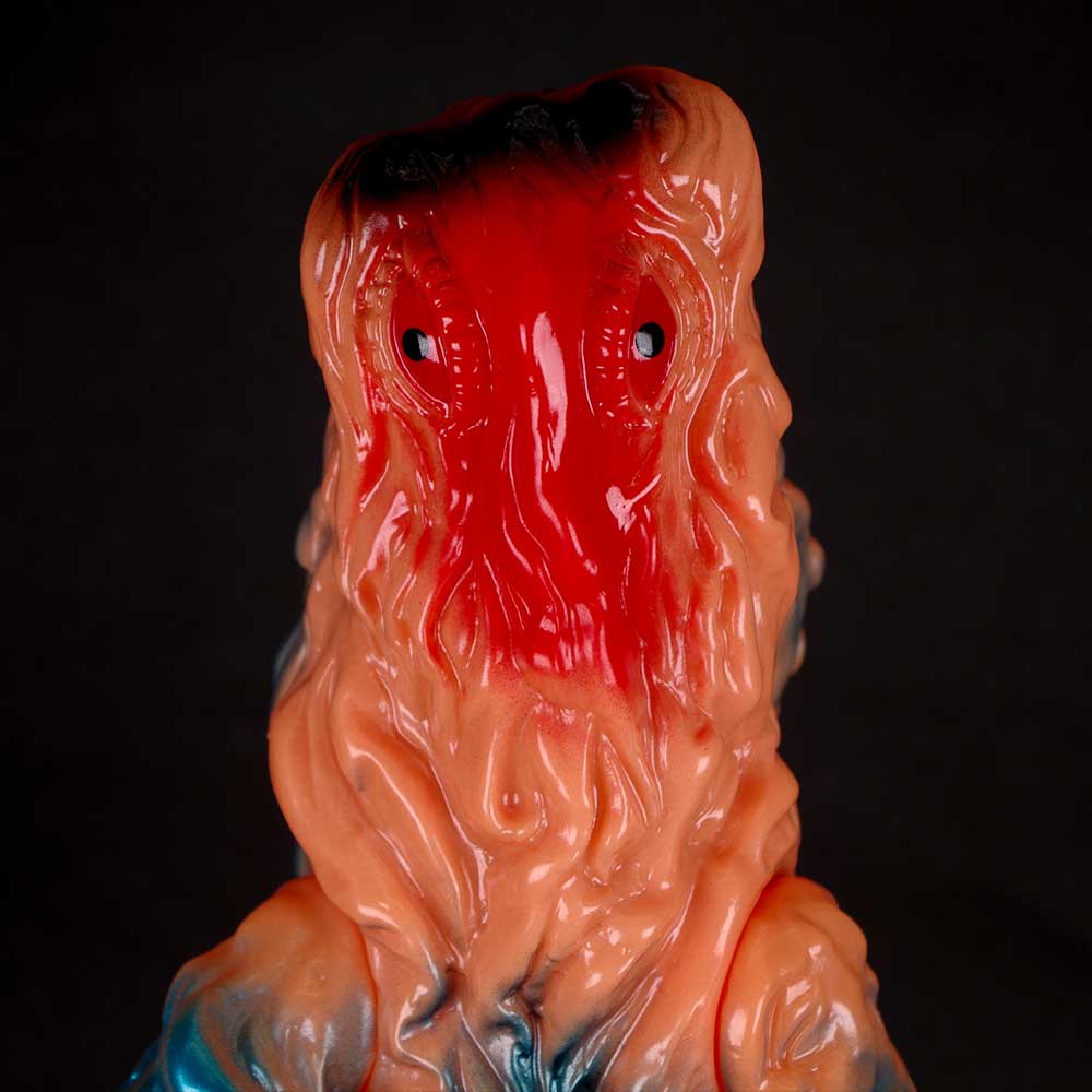 ソフビ】【ブルマァク】ヘドラ蓄光版（オレンジ）/BULLMARK ブルマアク