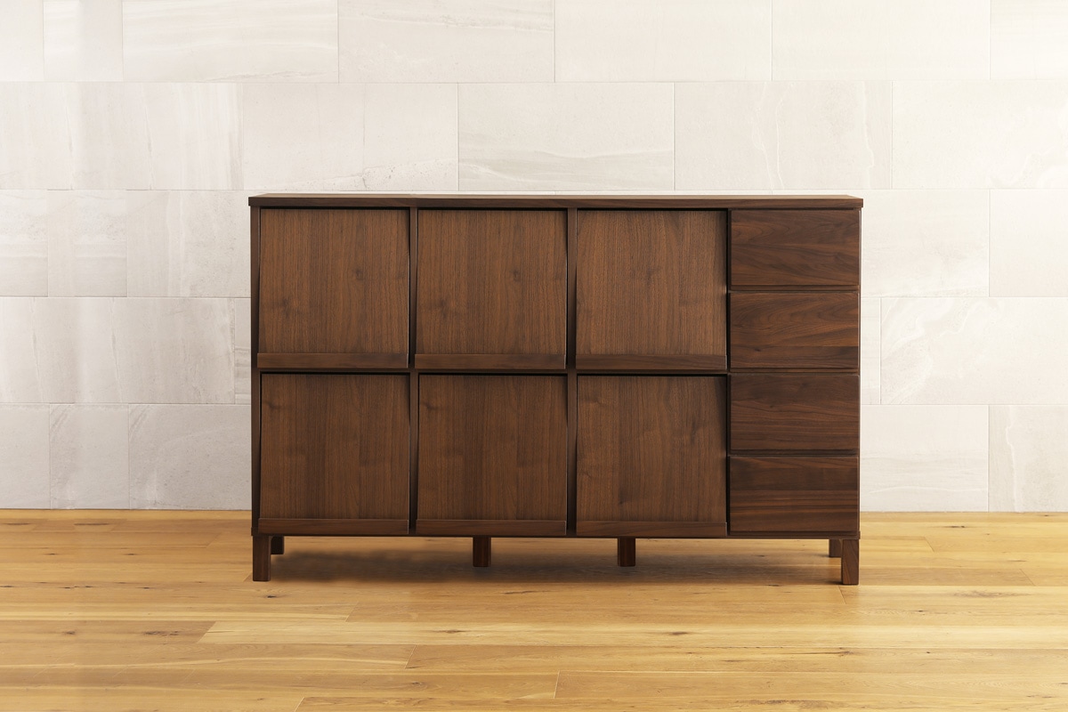 LECCE 143マガジンレコードラック ウォルナット