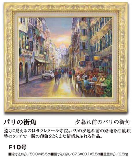 肉筆油彩画 パリの街角 F10号【ポイント5％還元中】 : ホーリ通信