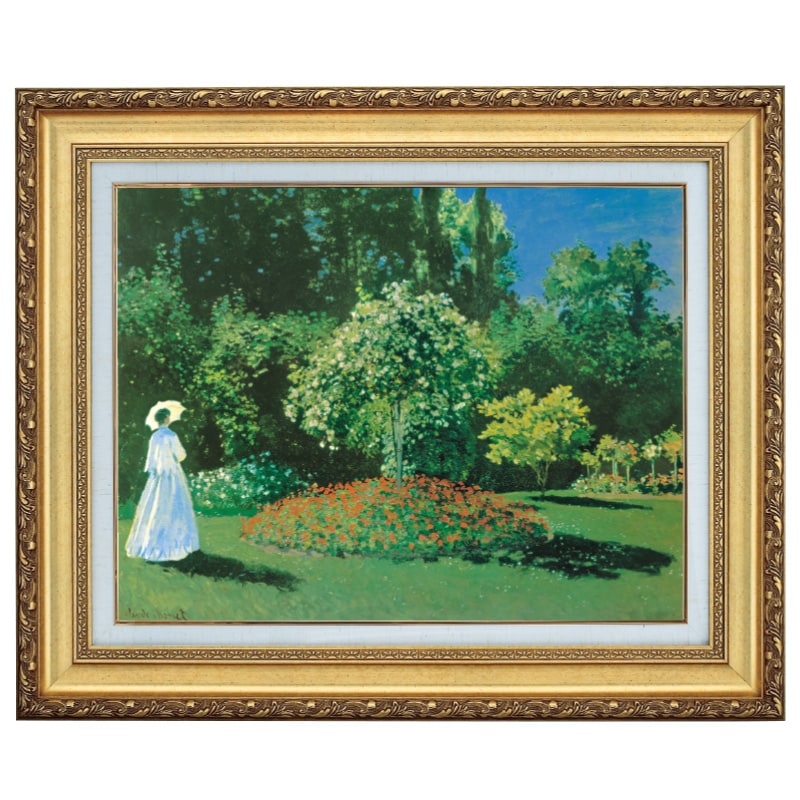 モネ 「庭の女」 6号 立体複製名画 【5％ポイント還元中】 : アートの