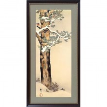 酒井抱一 「十二か月花鳥図」 三月 桜に雉子図 額装 : 酒井抱一 十二