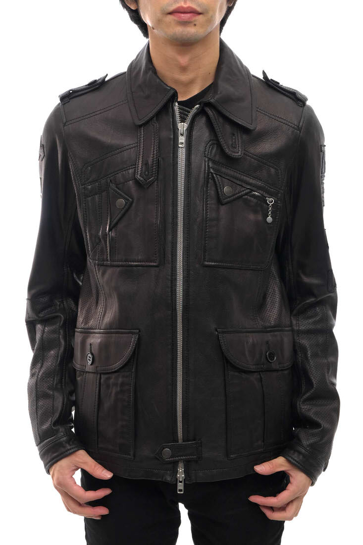 DIESEL / ディーゼル ヴィンテージ加工 シングルライダース MA-1