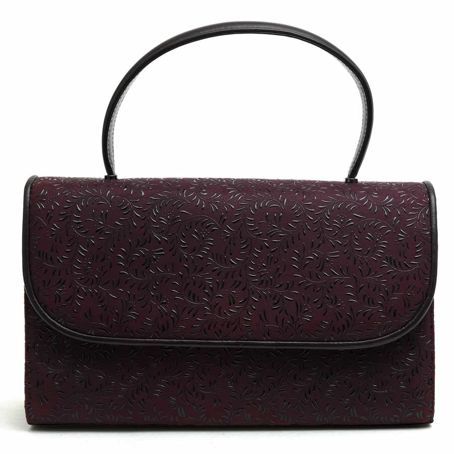 INDEN-YA 6434 34ハンド / 印傳屋 印伝 鹿革 漆塗り フォーマルバッグ