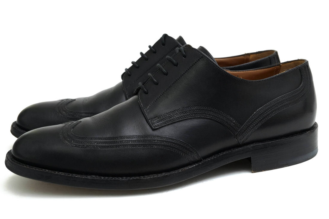 BALLY / バリー 牛革 カーフ ウイングチップ レザーソール ブラック 黒