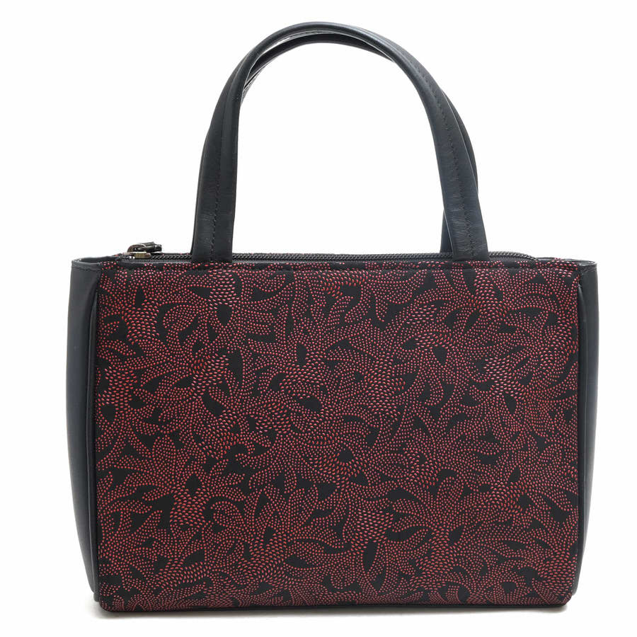 INDEN-YA / 印傳屋 印伝 鹿革 漆塗り ブラック 黒 ハンドバッグ