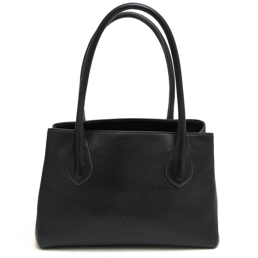 HIROFU Hロゴ / ヒロフ ハンドバッグ シボ革 シュリンクレザー 肩掛け