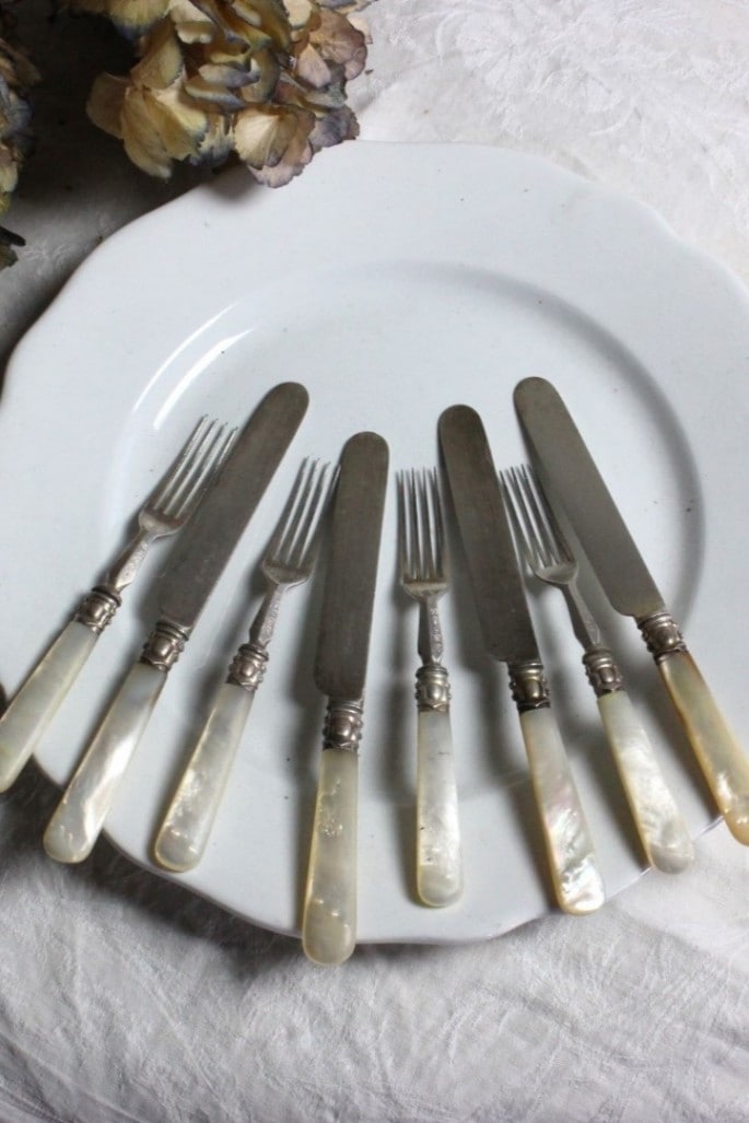 英国19世紀 シェフィールドMartin Hall社 マザーオブパール（白蝶貝