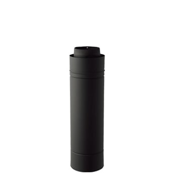 黒耐熱 二重 ステンレス 直筒L600 φ106mm 【ハゼ折り煙突】 | 【黒