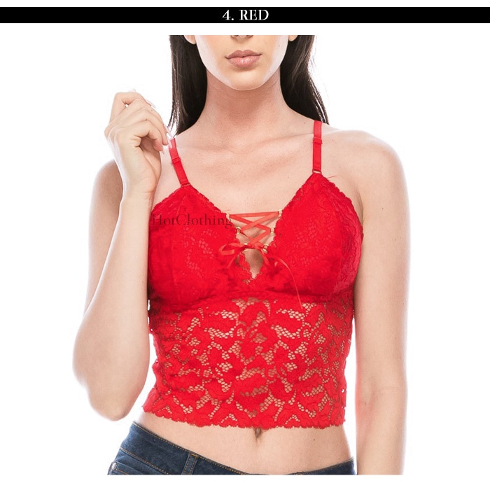 シアーレース クロップトップ ブラレット シンプル ノンワイヤー 三角