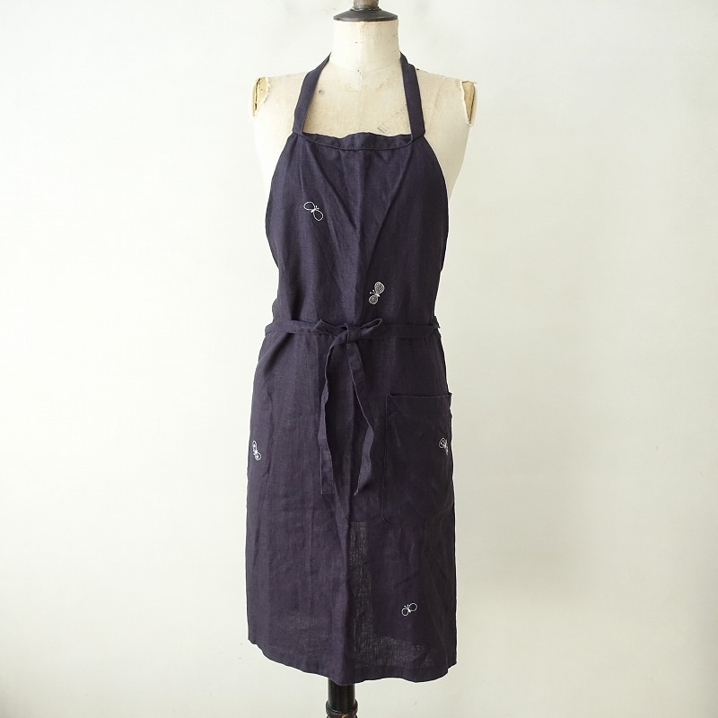 mina perhone 美品 choucho エプロン グレー mina perhone 美品