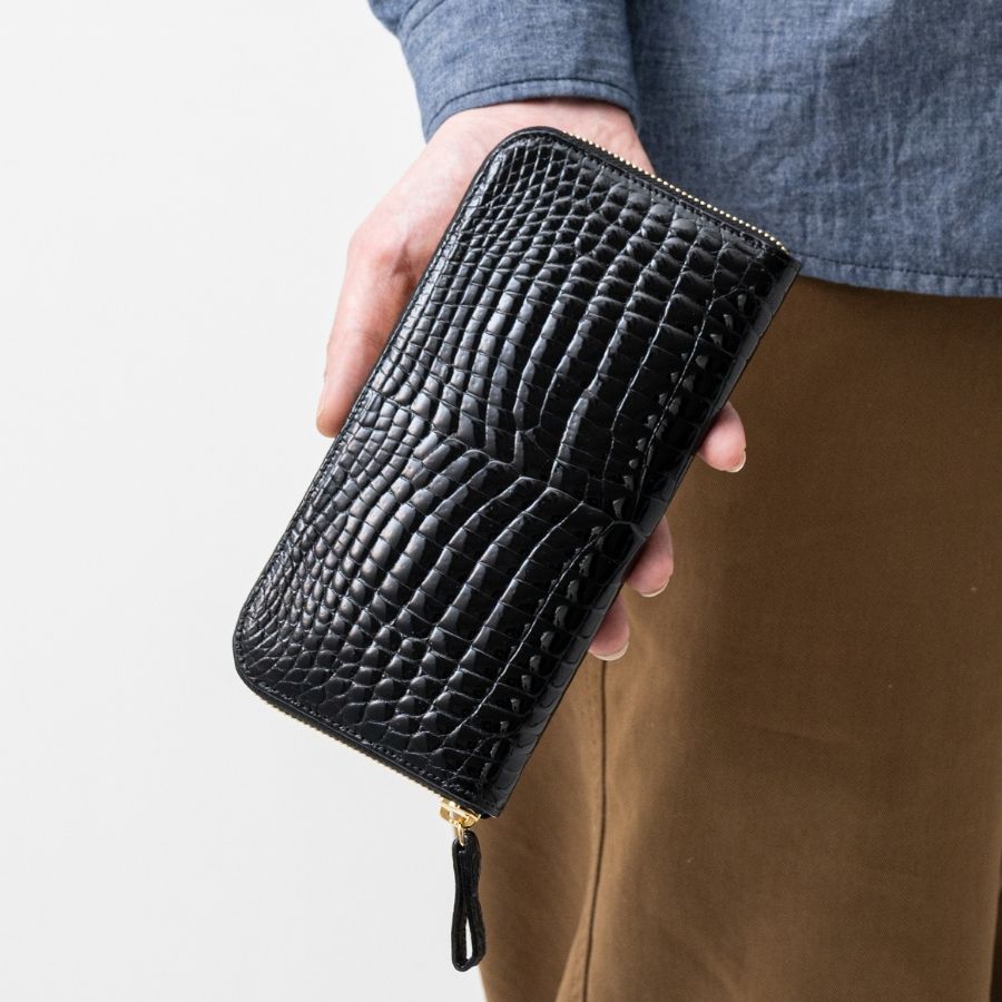 Michi-満-（ラウンドファスナー長財布）シャイニングクロコダイル/澄輝