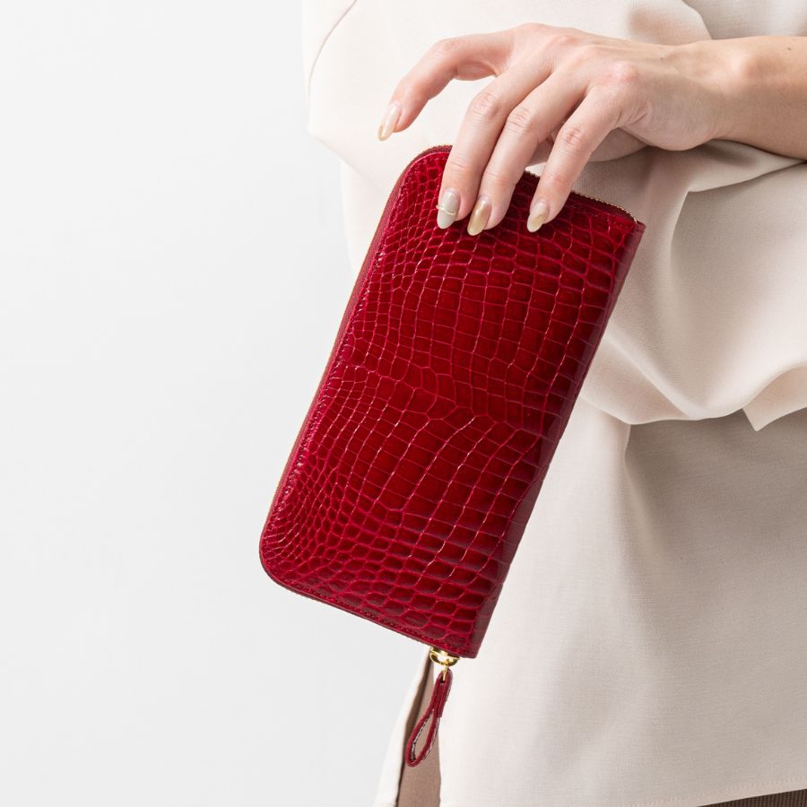 Michi-満-（ラウンドファスナー長財布）シャイニングクロコダイル/澄輝