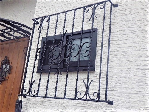 面格子 窓格子 アイアン ロートアイアン プロヴァンス風 アンティーク