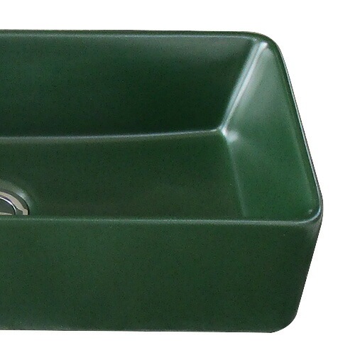 洗面ボウル 陶器 おしゃれ ユニーク 置き型(オンカウンターシンク) 緑