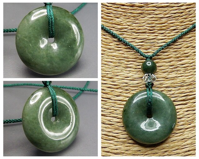 本日限定販売｜天然ビルマ翡翠 アイス種 濃緑 平安無事牌 ネックレス