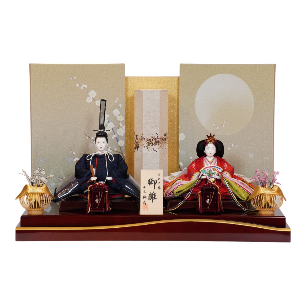 雛人形】京十一番 平安 雲鶴文様(紺) 親王飾り | 小出松寿作 ｜雛人形