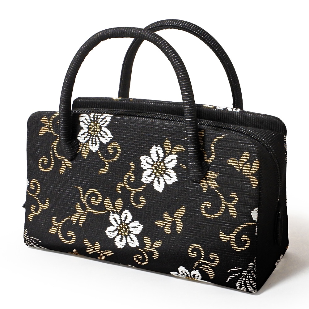 夏の葵バッグ「鉄線唐草」｜和装バッグ 着物用バッグ