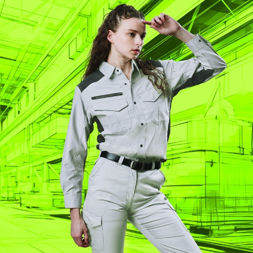 Z-DRAGON】 76204 製品制電ストレッチ長袖シャツ[通年]※SLIM FIT※通販