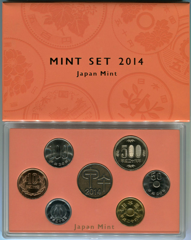 平成26年(2014) 通常ミントセット | ミント・プルーフ貨幣類 | | 東京